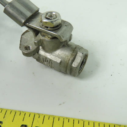 Milwaukee Valve 1/4" Stainless Steel 2000WOG CF8M Ball valve