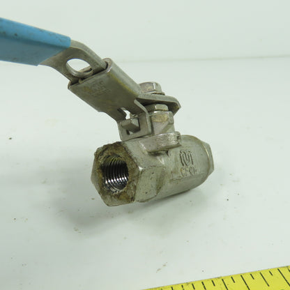 Milwaukee Valve 1/4" Stainless Steel 2000WOG CF8M Ball valve