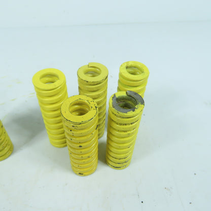 1" OD x 1/2" ID x 4", 3-1/2" & 3" OAL Flat Wire Yellow Die Spring Lot/13