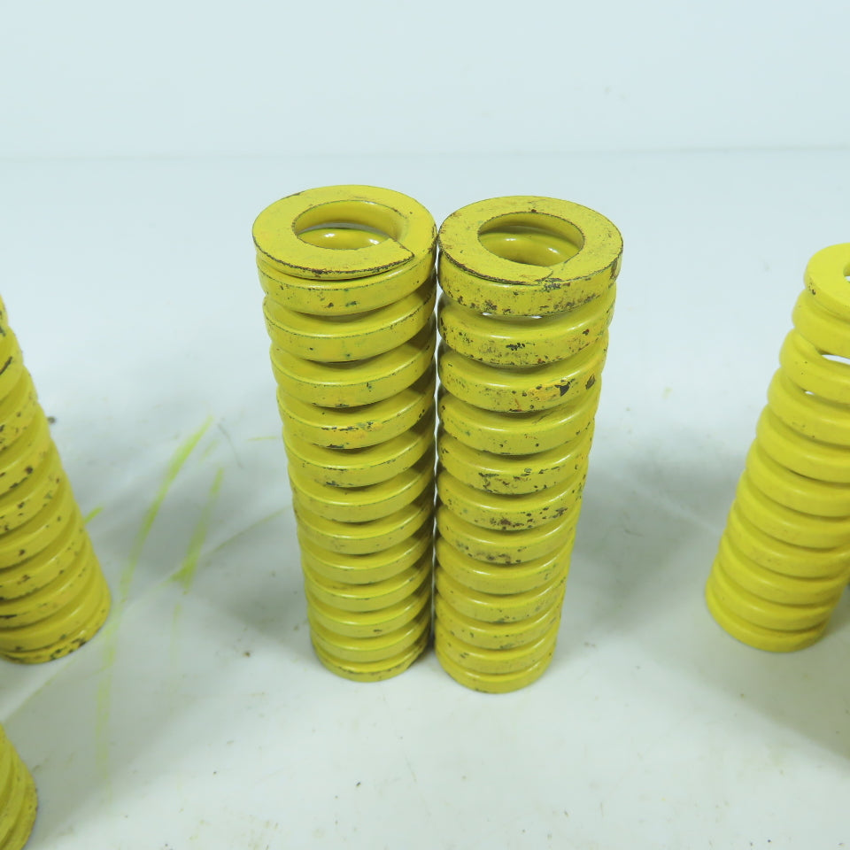 1" OD x 1/2" ID x 4", 3-1/2" & 3" OAL Flat Wire Yellow Die Spring Lot/13