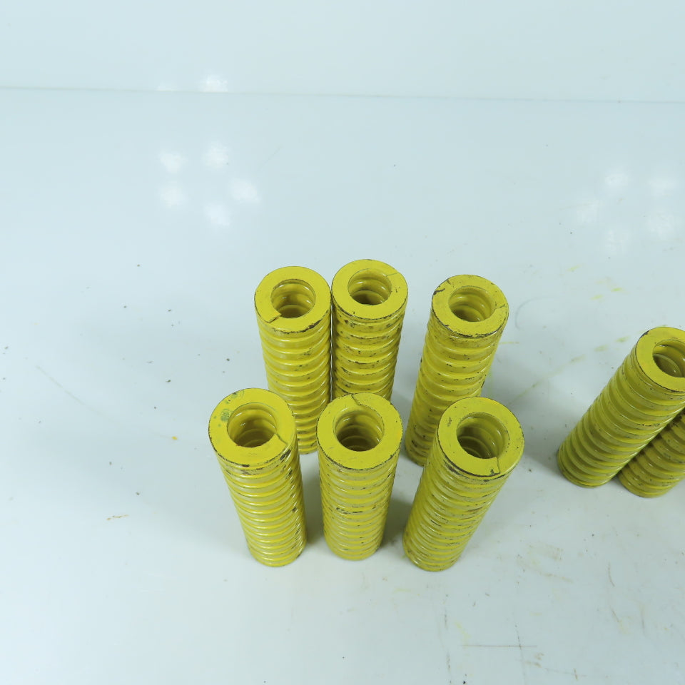 1" OD x 1/2" ID x 4", 3-1/2" & 3" OAL Flat Wire Yellow Die Spring Lot/13