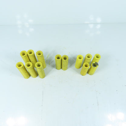 1" OD x 1/2" ID x 4", 3-1/2" & 3" OAL Flat Wire Yellow Die Spring Lot/13