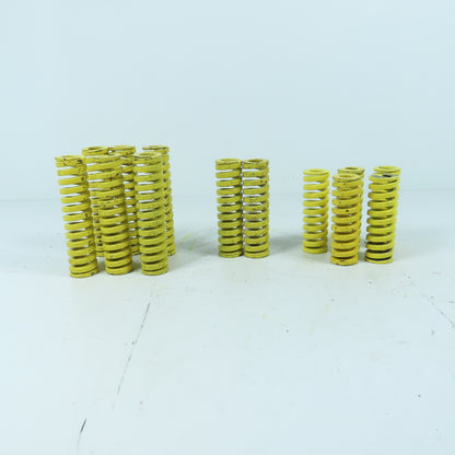 1" OD x 1/2" ID x 4", 3-1/2" & 3" OAL Flat Wire Yellow Die Spring Lot/13
