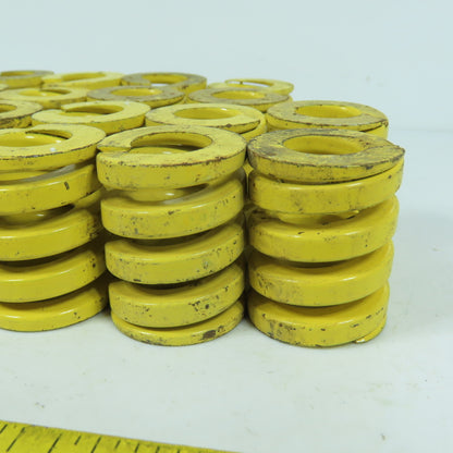 1-1/4" OD x 5/8" ID x 1-1/2" OAL Flat Wire Yellow Compression Die Spring Lot/30