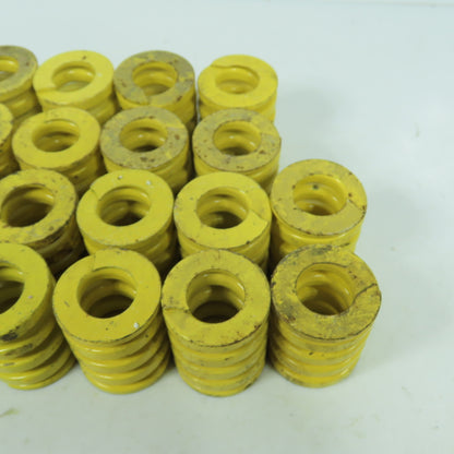 1-1/4" OD x 5/8" ID x 1-1/2" OAL Flat Wire Yellow Compression Die Spring Lot/30