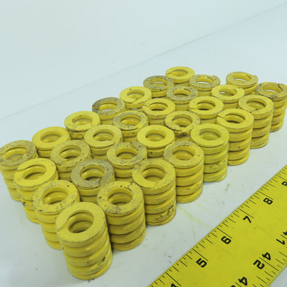 1-1/4" OD x 5/8" ID x 1-1/2" OAL Flat Wire Yellow Compression Die Spring Lot/30