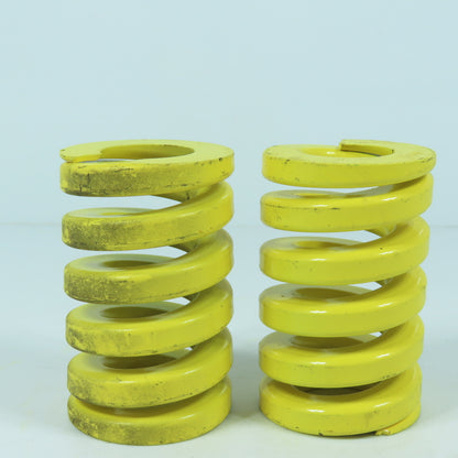 1-1/2" OD x 3/4" ID x 4" OAL Flat Wire Yellow Compression Die Spring Lot/2