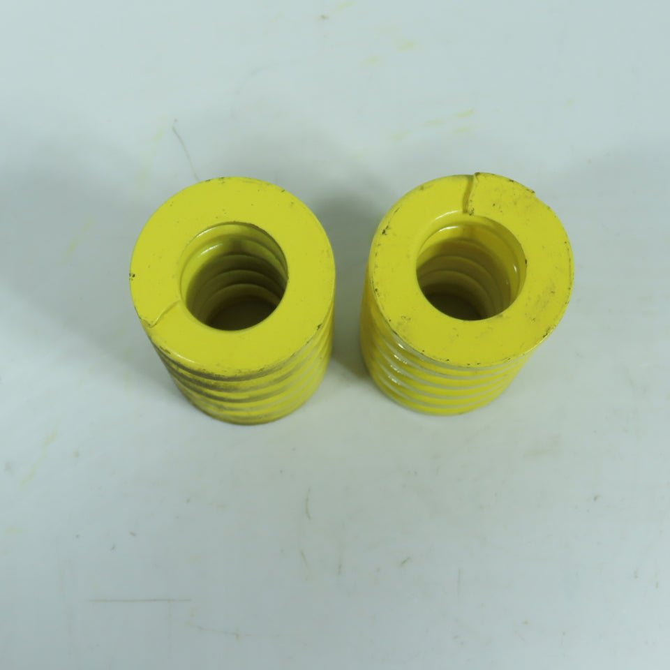 1-1/2" OD x 3/4" ID x 4" OAL Flat Wire Yellow Compression Die Spring Lot/2
