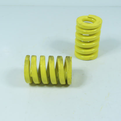 1-1/2" OD x 3/4" ID x 4" OAL Flat Wire Yellow Compression Die Spring Lot/2