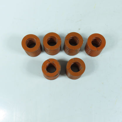 1-1/4" OD x 5/8" ID x 1-1/2" OAL Flat Wire Orange Compression Die Spring Lot/6