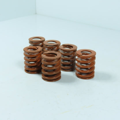 1-1/4" OD x 5/8" ID x 1-1/2" OAL Flat Wire Orange Compression Die Spring Lot/6