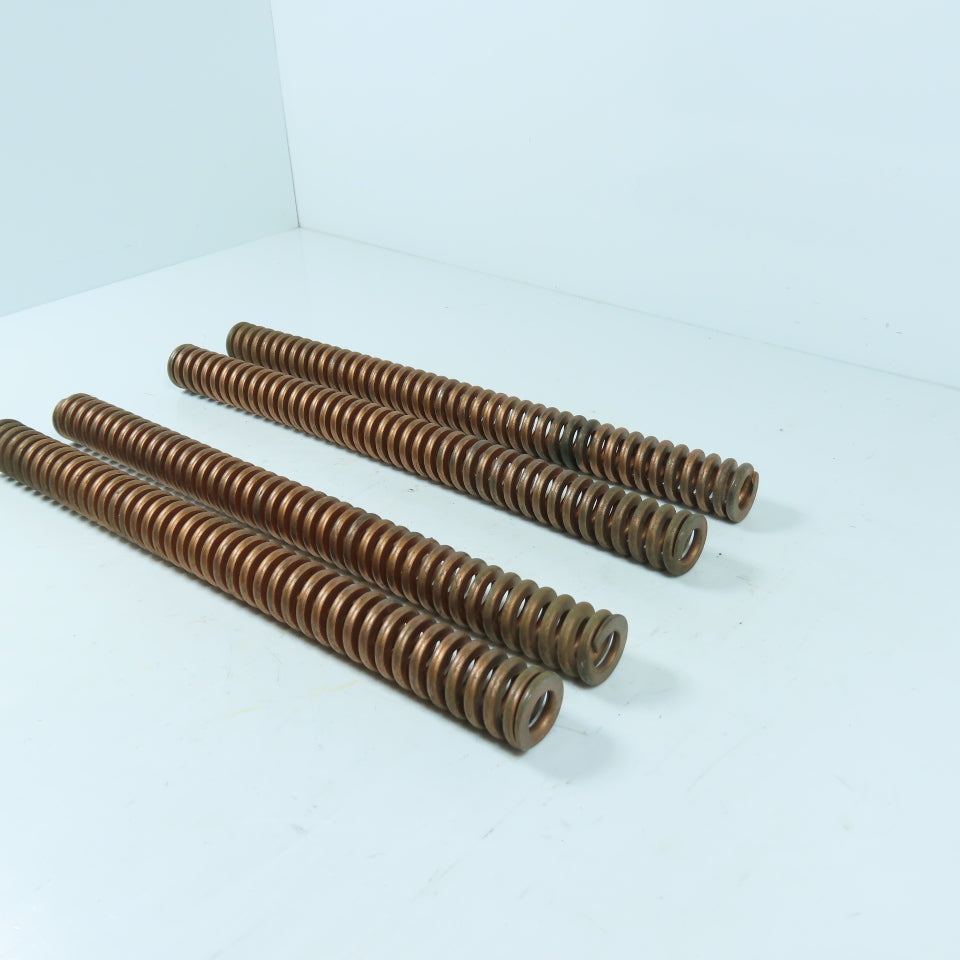 1" OD x 1/2" ID x 12-1/4" OAL Flat Wire Copper Colored Die Spring Lot/4