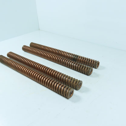1" OD x 1/2" ID x 12-1/4" OAL Flat Wire Copper Colored Die Spring Lot/4