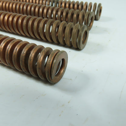 1" OD x 1/2" ID x 12-1/4" OAL Flat Wire Copper Colored Die Spring Lot/4