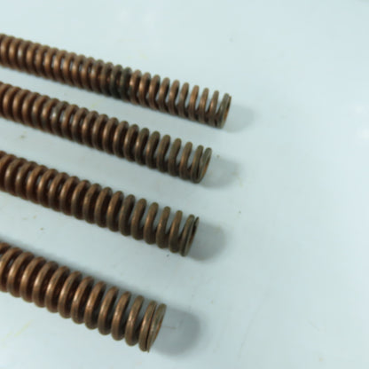 1" OD x 1/2" ID x 12-1/4" OAL Flat Wire Copper Colored Die Spring Lot/4