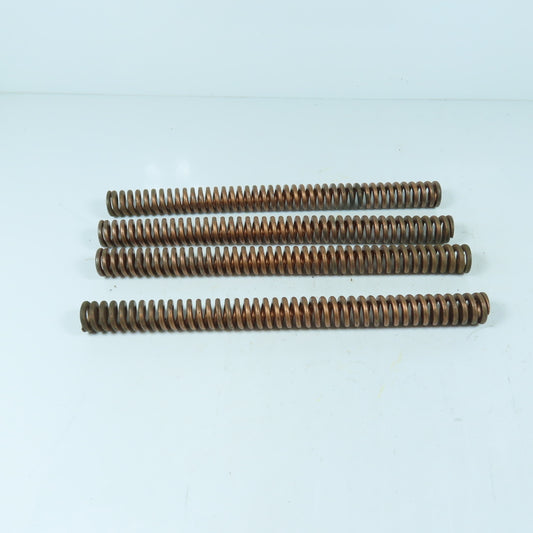 1" OD x 1/2" ID x 12-1/4" OAL Flat Wire Copper Colored Die Spring Lot/4