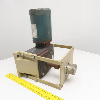 Dayton 4Z017C 30:1 Ratio Right Angle Gear Motor 1Hp 230/460V 58RPM Output
