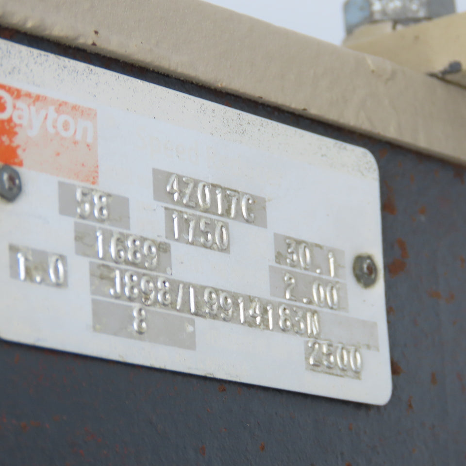 Dayton 4Z017C 30:1 Ratio Right Angle Gear Motor 1Hp 230/460V 58RPM Output