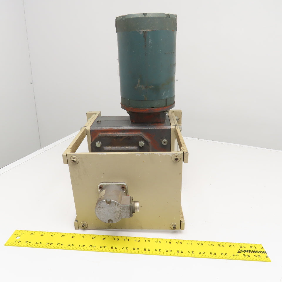 Dayton 4Z017C 30:1 Ratio Right Angle Gear Motor 1Hp 230/460V 58RPM Output
