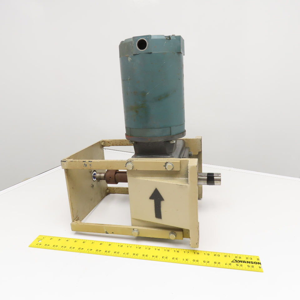 Dayton 4Z017C 30:1 Ratio Right Angle Gear Motor 1Hp 230/460V 58RPM Output