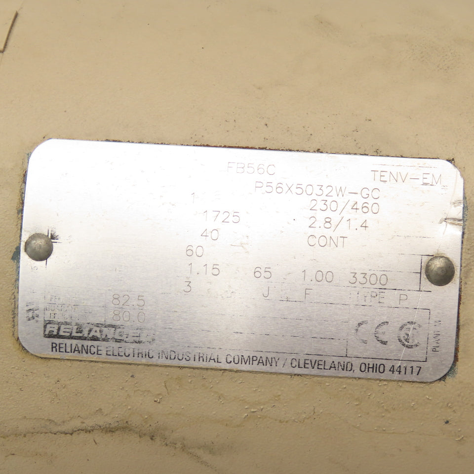 Dayton 4Z008D 60:1 Ratio Right Angle Gear Motor 1Hp 230/460V 29RPM Output