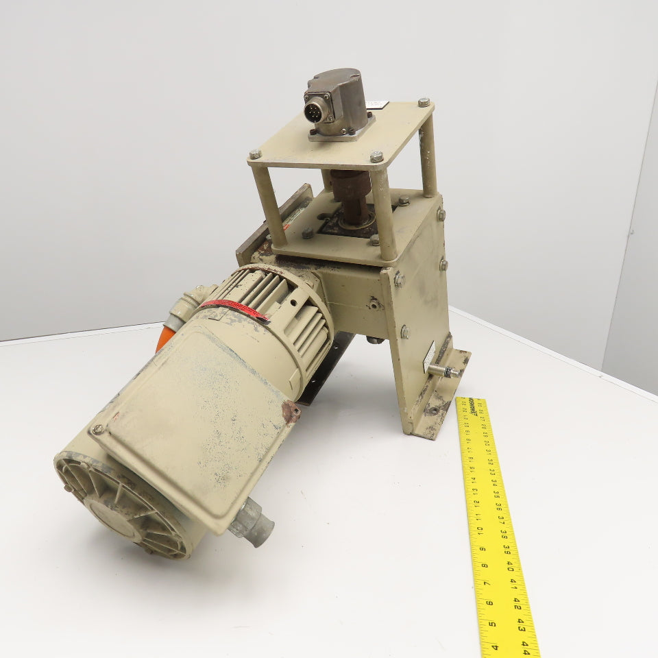 Dayton 4RP42 60:1 Ratio Right Angle Gear Brake Motor 1Hp 230/460V 29RPM Output