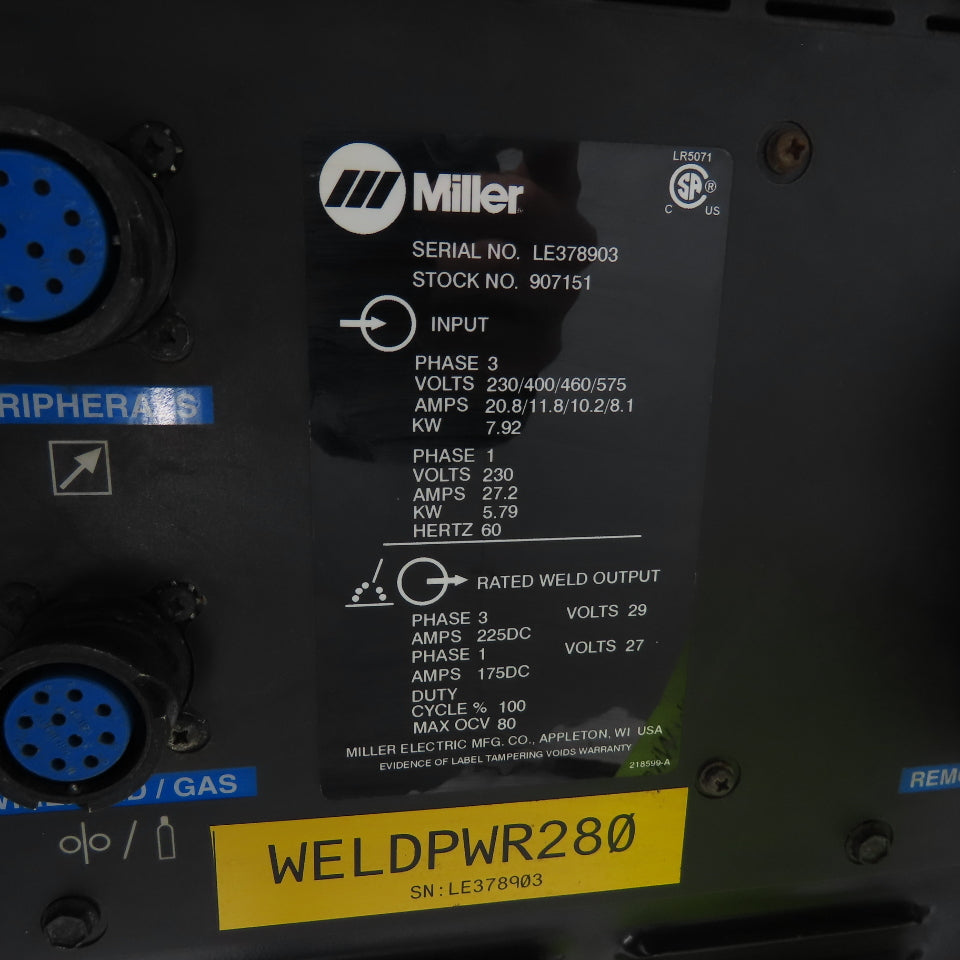 Miller Auto Axcess 300 Robotic Mig Arc Welder Power Source 230/460/575V 3Ph 225A