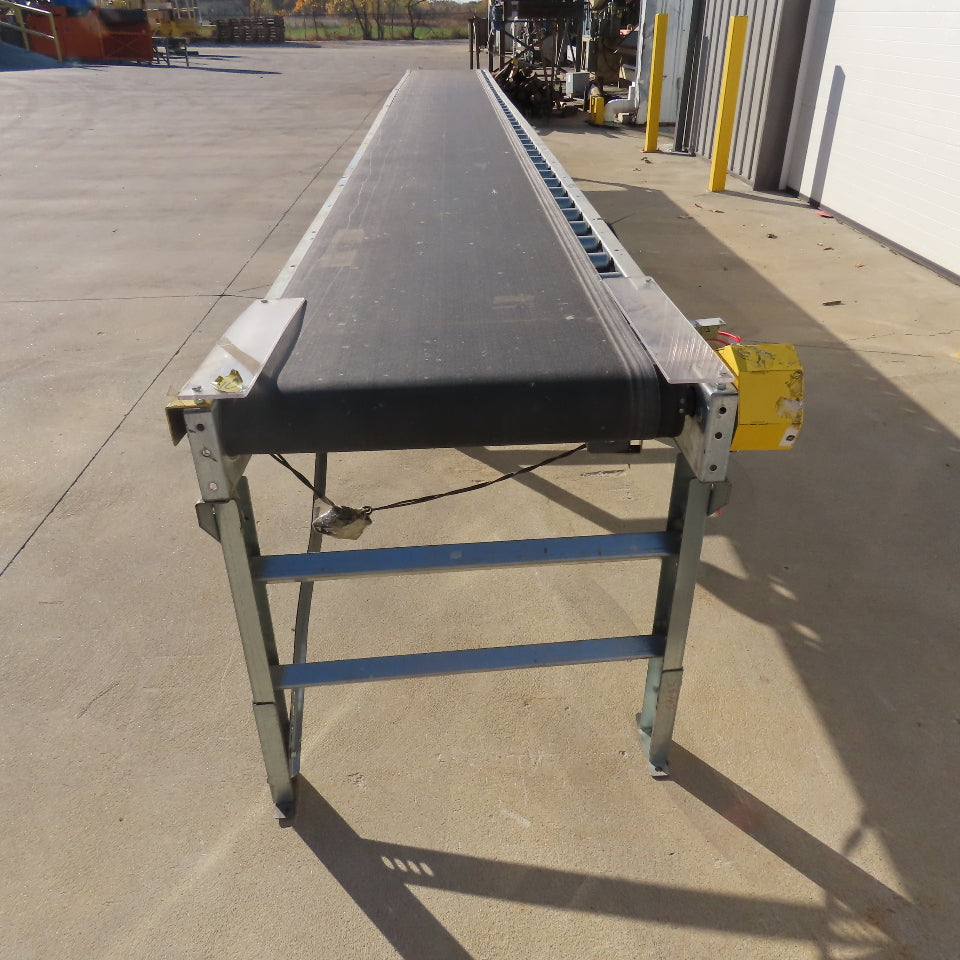 24" x 24' Belt Over Roller Conveyor 115V 1Ph 25FPM .5Hp Variable Speed