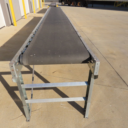 24" x 24' Belt Over Roller Conveyor 115V 1Ph 25FPM .5Hp Variable Speed