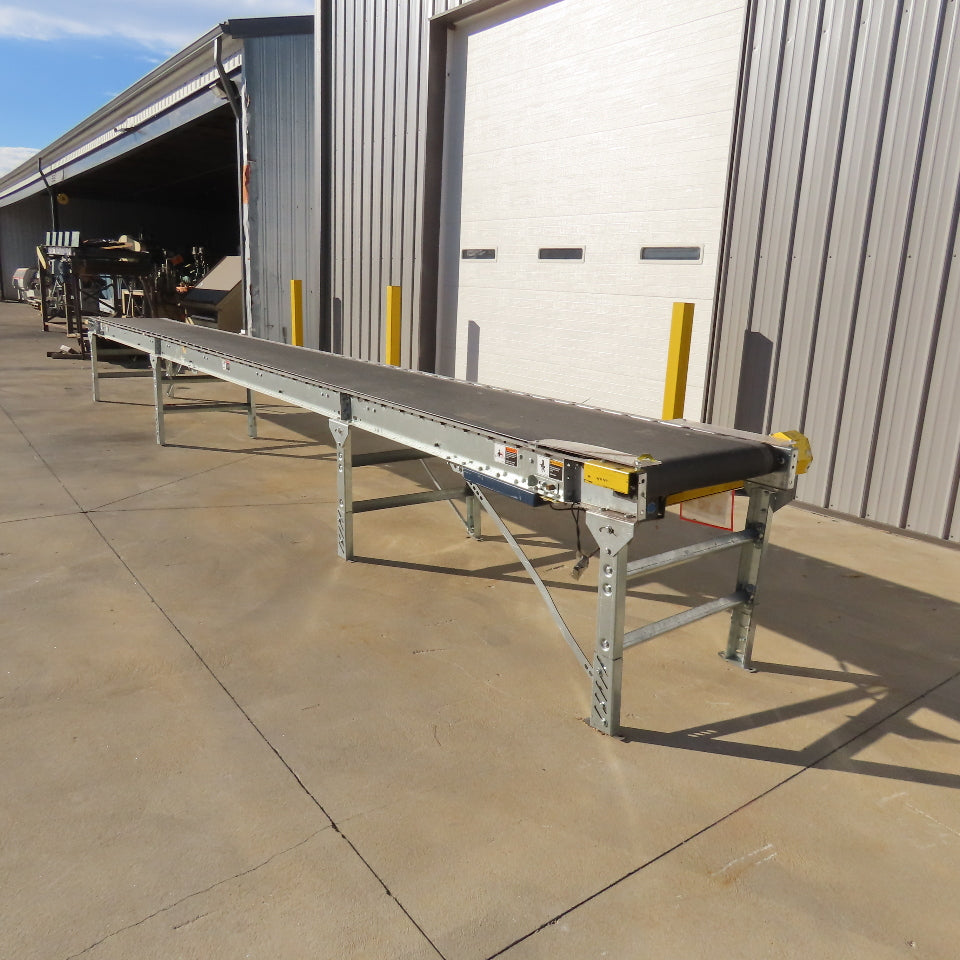 24" x 24' Belt Over Roller Conveyor 115V 1Ph 25FPM .5Hp Variable Speed
