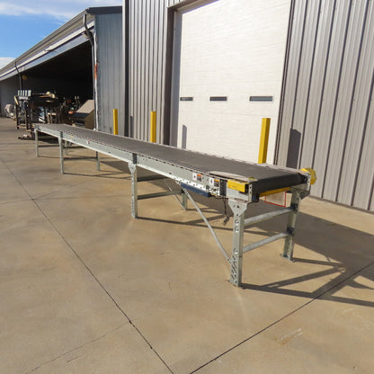 24" x 24' Belt Over Roller Conveyor 115V 1Ph 25FPM .5Hp Variable Speed