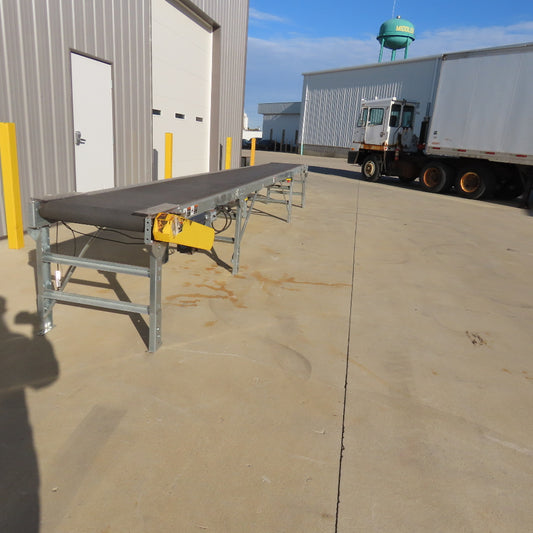24" x 22' Slide Bed Belt Conveyor 115/208-230 1Ph 32FPM .5Hp