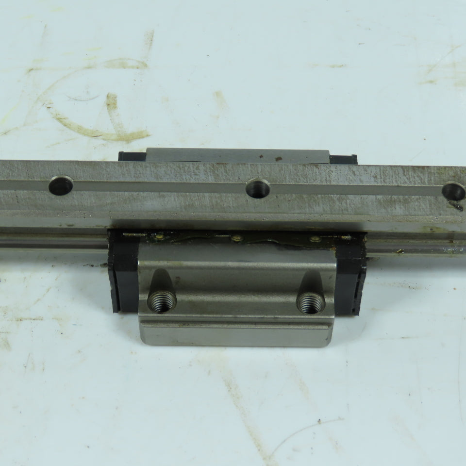 THK HSR25 23mm x 22mm Linear Guide Rail with 2 Bearing Blocks 16-1/2" Long