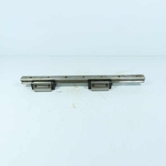 THK HSR25 23mm x 22mm Linear Guide Rail with 2 Bearing Blocks 16-1/2" Long