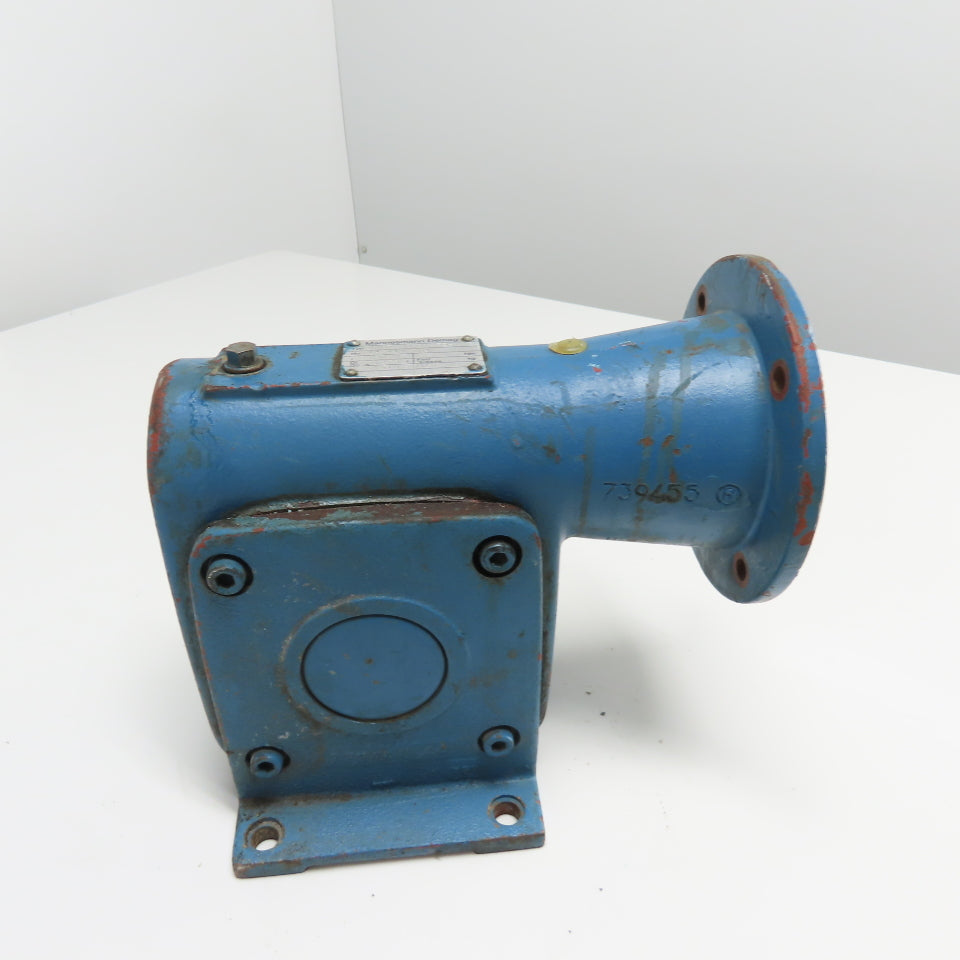 Mannesmann Demag S063-B3-53-1 28:1 Ratio Right Angle Gear Reducer 28mm Shaft