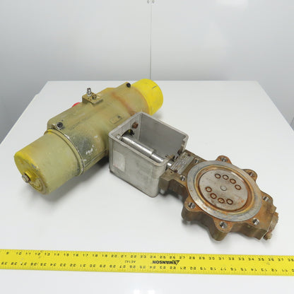 Hytork 1125 6" Butterfly Pneumatic Valve Actuator 120PSI 8.2Bar CF8M