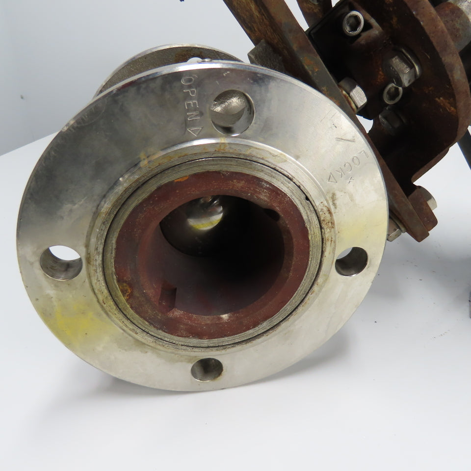 Jamesbury ST-200B 3" Stainless Steel Flanged Pneumatic Valve Actuator 150PSI