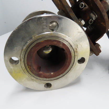 Jamesbury ST-200B 3" Stainless Steel Flanged Pneumatic Valve Actuator 150PSI