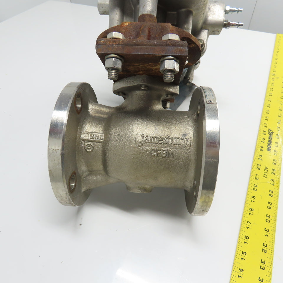 Jamesbury ST-200B 3" Stainless Steel Flanged Pneumatic Valve Actuator 150PSI
