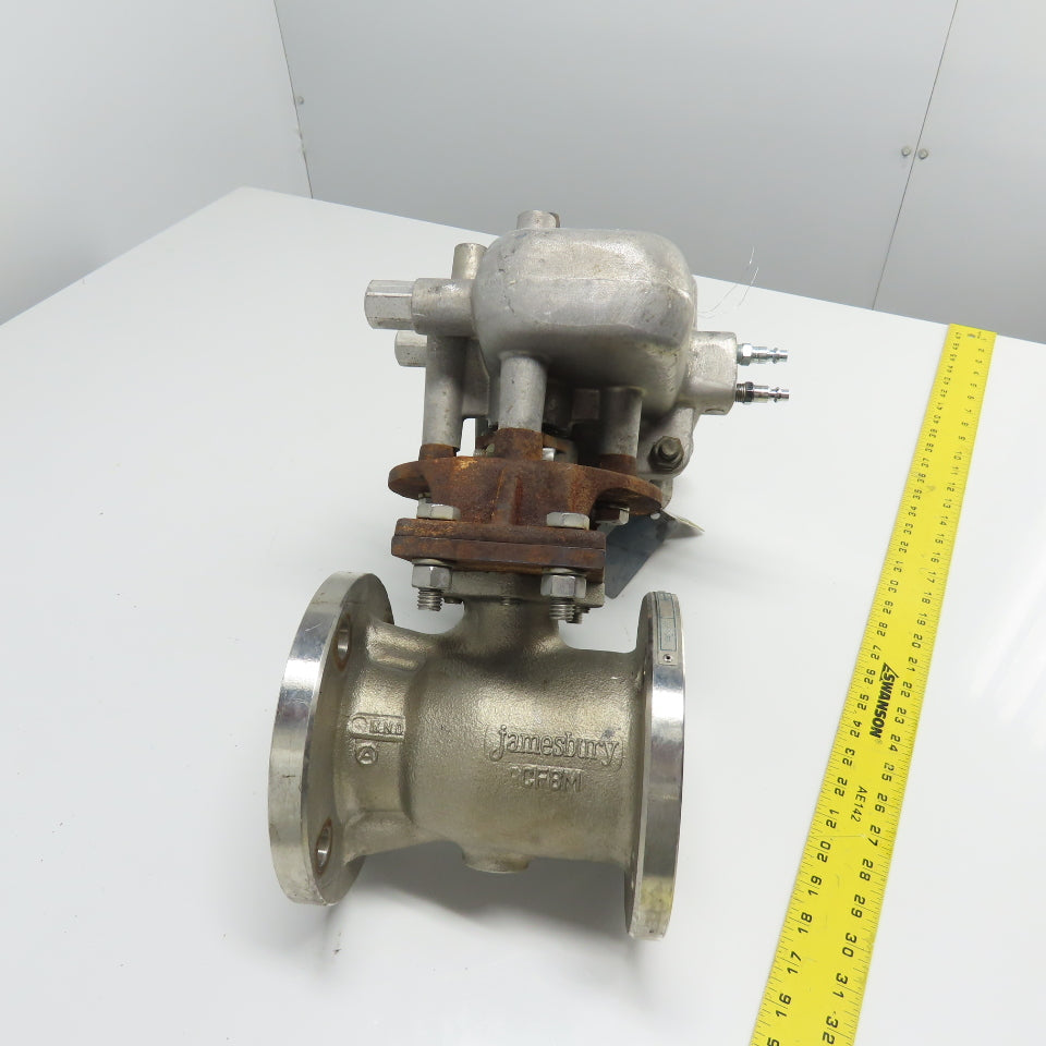 Jamesbury ST-200B 3" Stainless Steel Flanged Pneumatic Valve Actuator 150PSI