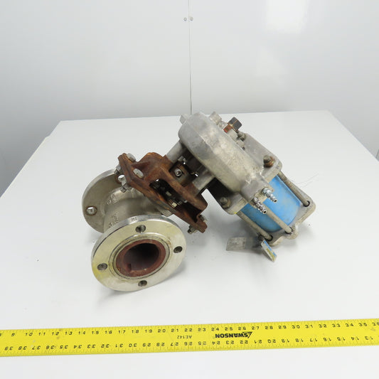 Jamesbury ST-200B 3" Stainless Steel Flanged Pneumatic Valve Actuator 150PSI