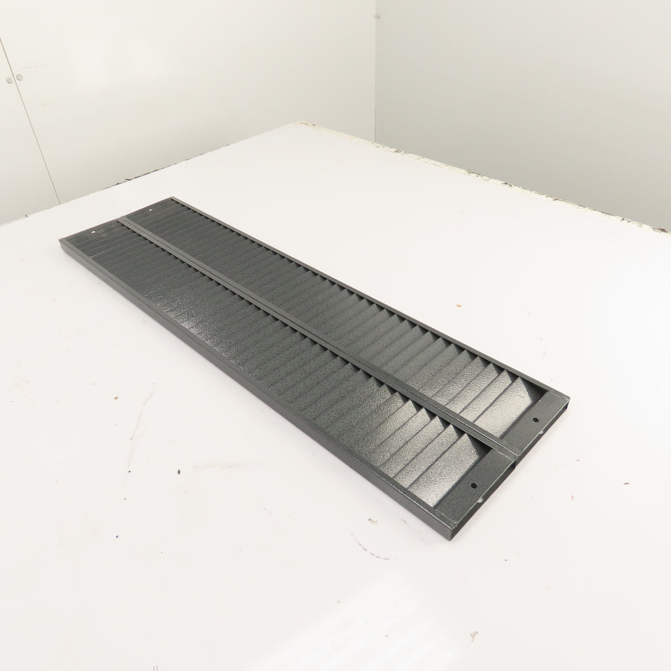 Dual Row 80 Pocket Grey Steel Wall Mount File Holder Organizer 32" H x 9" W