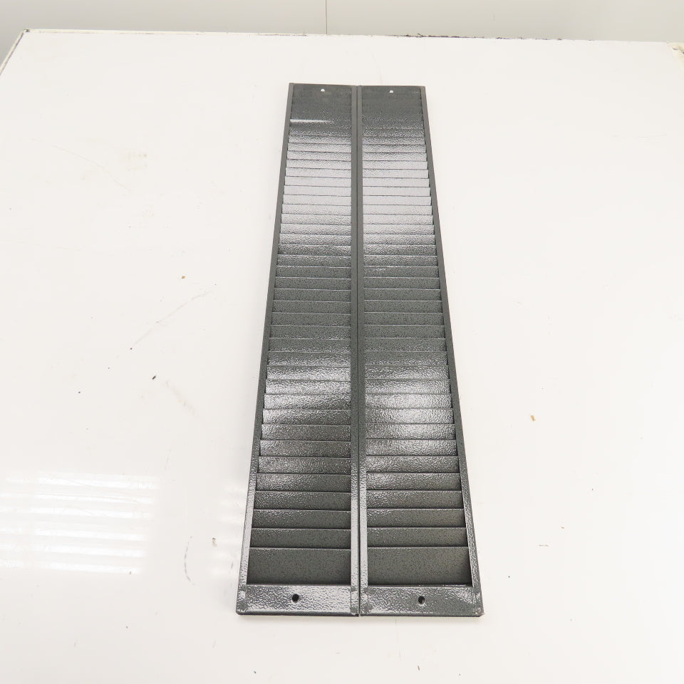 Dual Row 80 Pocket Grey Steel Wall Mount File Holder Organizer 32" H x 9" W