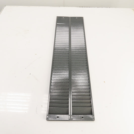 Dual Row 80 Pocket Grey Steel Wall Mount File Holder Organizer 32" H x 9" W