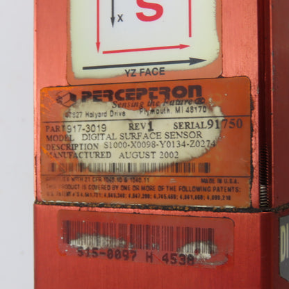 Perceptron 917-3019 Digital 2 TriCam Surface Sensor Rev 1 W/(2) 515-0095 Trilite