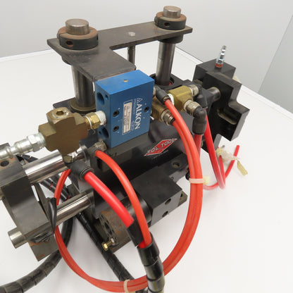 TDL Tool Single Head Pneumatic Drill Unit 3-5/8" Reach 1-5/8" Down Stroke