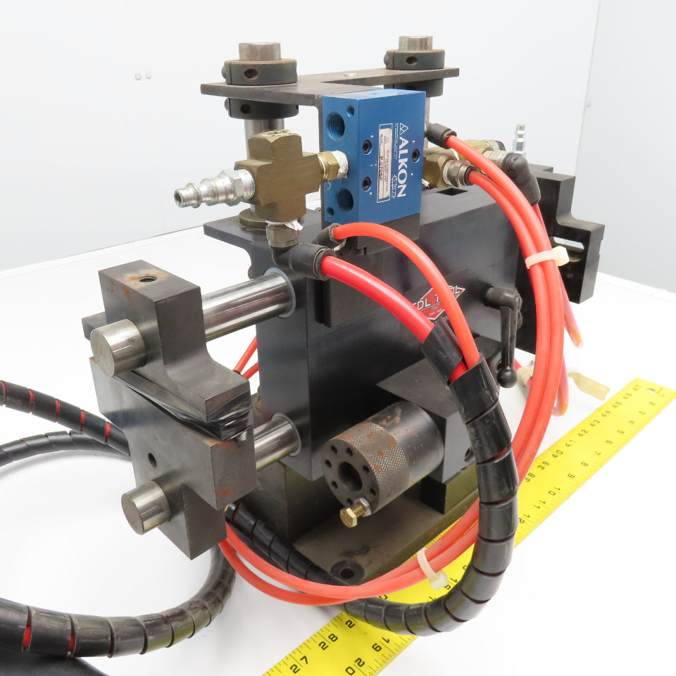 TDL Tool Single Head Pneumatic Drill Unit 3-5/8" Reach 1-5/8" Down Stroke