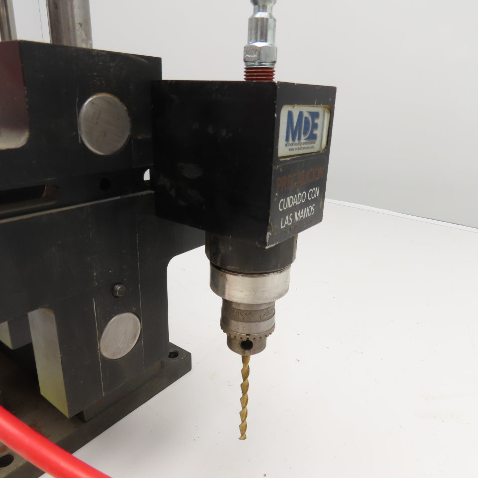 TDL Tool Single Head Pneumatic Drill Unit 3-5/8" Reach 1-5/8" Down Stroke