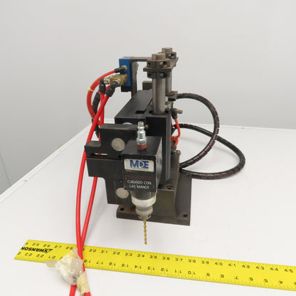 TDL Tool Single Head Pneumatic Drill Unit 3-5/8" Reach 1-5/8" Down Stroke