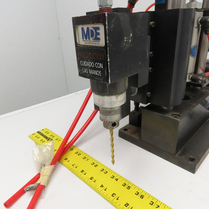 TDL Tool Single Head Pneumatic Drill Unit 3-5/8" Reach 1-5/8" Down Stroke